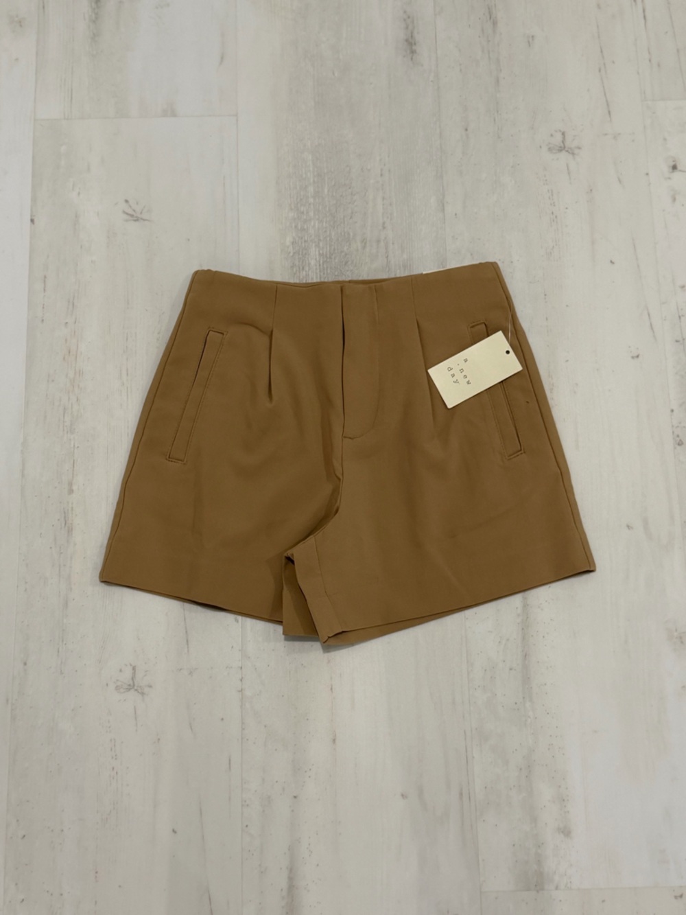 Target Tan High-Waist Tailored Women's Shorts